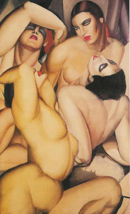 Gruppe von vier Akten 1925 zeitgenössische Tamara de Lempicka Ölgemälde